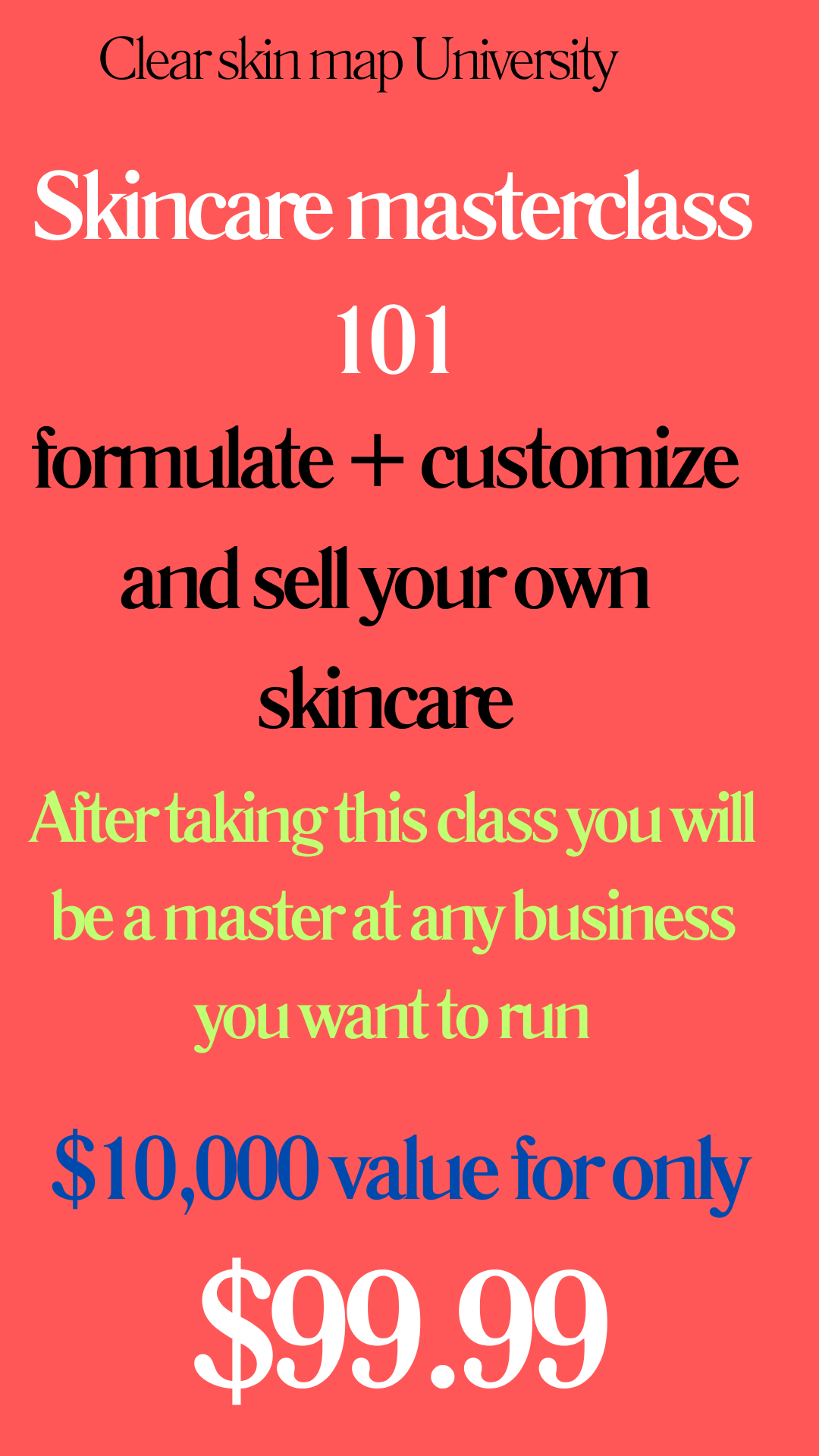 Master formulating course + business launch blueprint